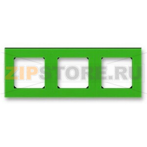Рамка трехместная, зелёный/дымчатый чёрный ABB 2CHH015030A6067 