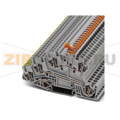 Монтажные многоярусные клеммы Phoenix Contact STI 2,5-PE/L/LTB Пружинный зажим, Сечение:  0,08 мм² - 4 мм², AWG: 28 - 12, Ширина: 5,2 мм, Цвет: cерый, Тип монтажа: NS 35/7,5, NS 35/15.Минимальный заказ: 50 шт.Упаковка: 50 шт.
