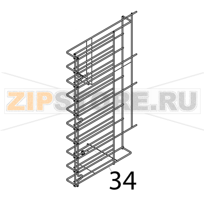 Lateral right trays support Piron P920RXS Lateral right trays support Piron P920RXSЗапчасть на деталировке под номером: 34