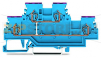Double-deck terminal block; 4-conductor through terminal block; N; suitable for Ex i applications; internal commoning; conductor entry with violet marking; for DIN-rail 35 x 15 and 35 x 7.5; 1.5 mm; CAGE CLAMP®; 1,50 mm; blue Wago 279-509
