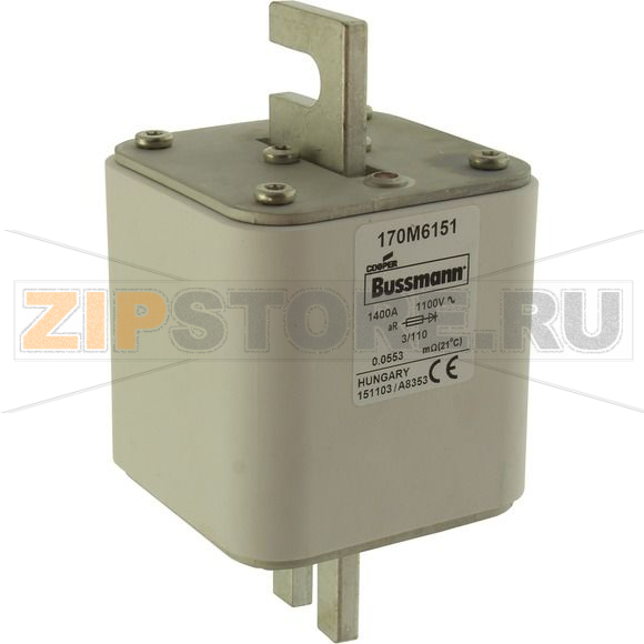 Предохранитель, 1250 A, AC 1100 В, 100 кА, size 3, 76x90x139 мм, aR, DIN, IEC Eaton FUSE 1250A 