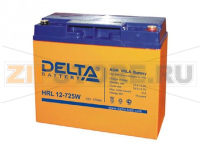 Delta HRL 12-725W Свинцово-кислотный аккумулятор (АКБ) Delta HRL 12-725W: Напряжение - 12 В; Емкость - 170 Ач; Габариты: 530 мм x 209 мм x 220 мм, Вес: 55,7 кгТехнология аккумулятора: AGM VRLA Battery