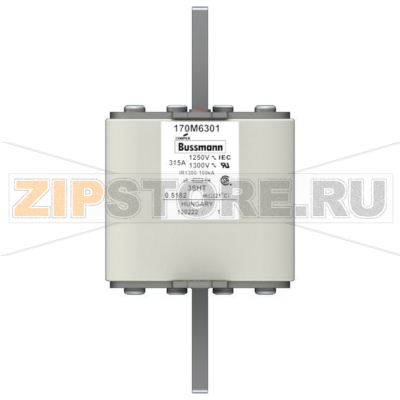 Предохранитель, 315 A, AC 1250 В, 100 кА, size 3, 76x76x155 мм, aR, IEC Eaton FUSE 315A 1250V 3 