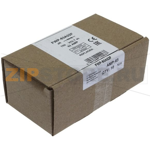 Предохранитель, 63 A, AC 700 В, 200 кА, 22x58 мм, aR, UL Eaton 63AMP 700V ac 22x58MM FERRULE 