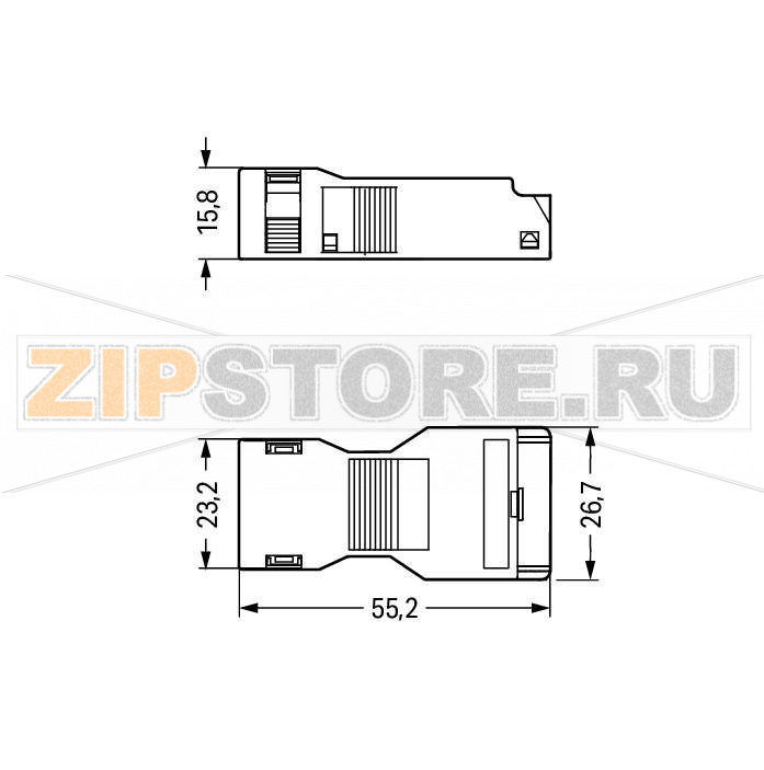 Корпус разгрузки натяжения; 5-пол.; с фиксирующим зажимом; для 1 кабеля; 6,5 – 10,5 мм; 45 mm; черные Wago 890-505 