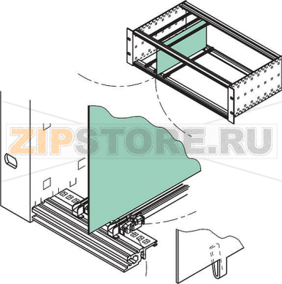 Плата разделительная, U 3, глубина печатной платы 160, нержавеющая сталь, фиксируется на профилях Bopla TP/M 16300 