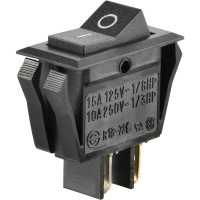 Переключатель клавишный 250 В/AC, 10 А, 1 x выкл/вкл TRU Components TC-R13-72A-01