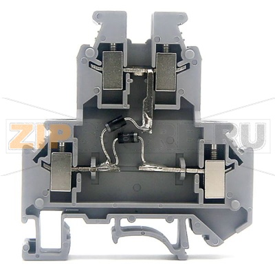 Клемма с 2-мя встроенными диодами 1N4007, серая CHIKU RUG/D-D 