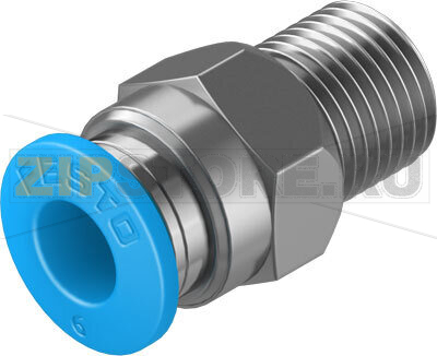Штуцер с цанговым соединением Festo QS-1/8-6-100 