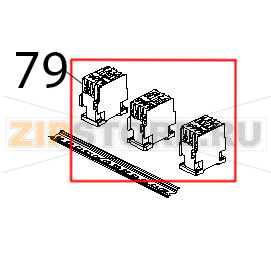 Teleruttore GE 25 A, 230 V, 50/60 Hz Unox XB 403G Teleruttore GE 25 A, 230 V, 50/60 Hz Unox XB 403GЗапчасть на деталировке под номером: 79