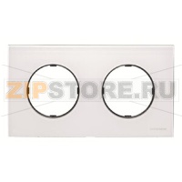 Рамка двухместная, стекло белое ABB 2CLA867200A3001