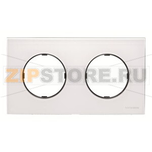 Рамка двухместная, стекло белое ABB 2CLA867200A3001 