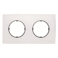 Рамка двухместная, стекло белое ABB 2CLA867200A3001