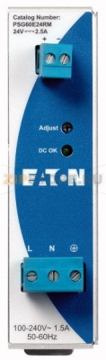 Блок питания, однофазный, 100-240 В перем. тока/24 В пост. тока, 2,5A Eaton PSG60E24RM 