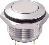 Кнопка антивандальная 48 В/DC, 2 А, 1 x выкл/вкл, без фиксации, IP65, 1 шт TRU Components GQ16F-10/J/S