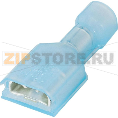 Клемма плоская 4.8 мм, 0.5 мм, 180°, синяя, 1 шт TE Connectivity 3-520410-2 