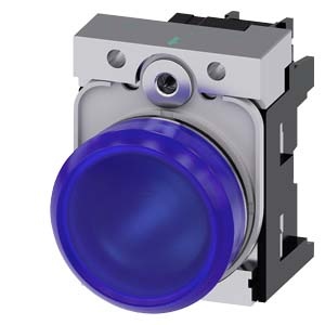 СВЕТОВОЙ ИНДИКАТОР, 22MM, КРУГЛЫЙ, МЕТАЛЛИЧЕСКИЙ ГЛЯНЦЕВЫЙ, СИНИЙ МАТОВЫЙ РАССЕИВАТЕЛЬ, С ДЕРЖАТЕЛЕМ, МОДУЛЬ ПОДСВЕТКИ С ИНТЕГРИРОВАННЫМ СВЕТОДИОДОМ 24V AC/DC, ВИНТОВЫЕ КЛЕММЫ, С ГРАВИРОВКОЙ ЛАЗЕРОМ, INSCRIPTION OR GRAPHIC SYMBOL CUSTOMIZED EQUIPMENT USIN 