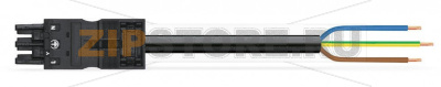 Кабель соединительный; Eca; розетка/открытая; 3-полюса; код. A; H05Z1Z1-F 3G 2,5 мм; 5 м; 2,50 mm; черные Wago 771-6993/117-501 Protected against mismating and maintenance-freePush-in CAGE CLAMP® spring pressure connection technology allows solid conductors to be simply pushed into a unit.Two wire connections per pole for loops or bridgesAdditional variable coding is possible....