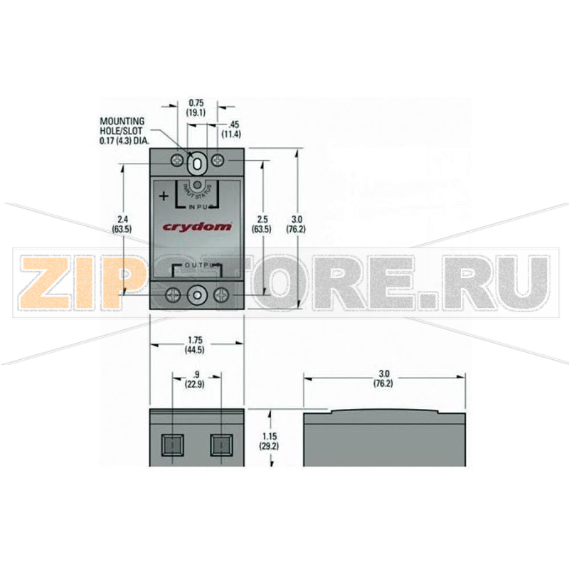 Реле твердотельное 50 А, 660 В/AC, 1 шт Crydom CMD6050 