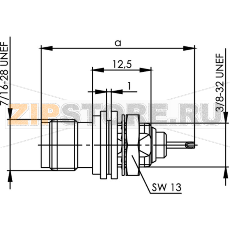 Разъем TNC, 50 Ом, 1 шт Telegärtner J01011A0013 