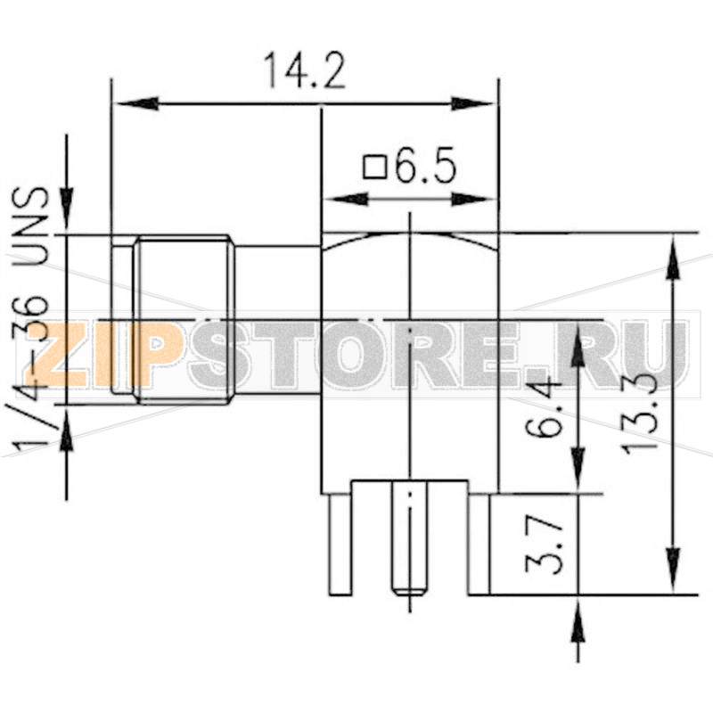 Разъем SMA, 50 Ом, 1 шт Telegärtner J01151A0191 