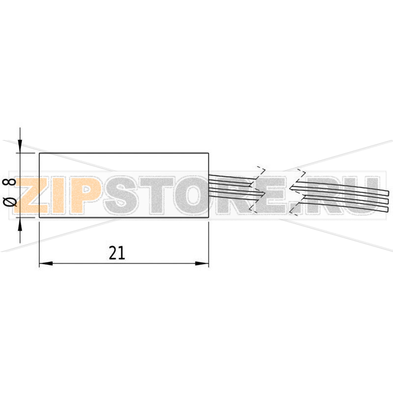 Модуль лазерный, красный, 0.3 МВт Picotronic DI650-0.3-5(8x21)-F100 