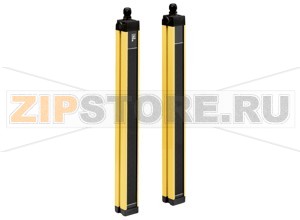 Интерфейсный модуль безопасности Safety light grid with integrated control unit SLC-3/31 Pepperl+Fuchs System componentsEmitterSLC-3-TReceiverSLC-3-R/31General specificationsEffective detection range0.2 ... 20 mLight sourceIREDLight typemodulated infrared lightSafety type according to IEC/EN 614964Target size50 mmBeam spacing400 mmNumber of beams3Operating modecan be selected with or without start/restart disableAngle of divergence< 5  °Functional safety related parametersSafety Integrity Level (SIL)SIL 3Performance level (PL)PL eCategoryCat. 4Mission Time (TM)20 aPFHd7.27 E-9Indicators/operating meansDiagnostics indicator7-segment display in receiverFunction indicatorin receiver:LED red: OSSD offLED green: OSSD onLED yellow: Protected area free, system start-readyPre-fault indicatorLED orangeElectrical specificationsOperating voltage24 V DC   (-30 %/+25 %) / 24 V AC   (-20 %/+10 %)InputFunction inputStart releaseOutputSafety output2 relay outputs, force-guided NO-contactSignal output1 PNP each, max. 100 mA for start readiness and OSSD statusSwitching voltage50 VSwitching currentmax. 2 AMechanical specificationsDegree of protectionIP67ConnectionM20 cable gland ,terminal compartment with screw terminals, lead cross-section max. 1.5 mm2
