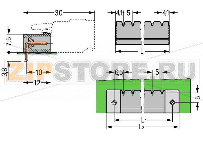 MCS MIDI Classic Вилка THT; 1.0 x 1.0 mm solder pin; угловые; Шаг контактов 5 мм; 23-пол.; серые Wago 231-453/001-000 Исполнение с выводами под запрессовку обеспечивает крепление к печатной плате без пайки100% защита от неправильного подсоединенияВозможны варианты кодировки...