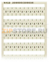 Маркировочная карта WSB; в картах; МАРКИРОВАНО; X (100x); not stretchable; Горизонтальная маркировка; с креплением на защелке; белые Wago 209-500/209-035