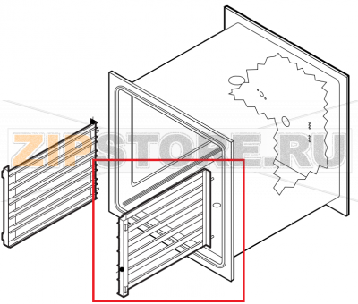 Removable rack dx Lainox ME061T   Removable rack dx Lainox ME061TЗапчасть на сборочном чертеже под номером: 18Название запчасти на английском&nbsp;языке:&nbsp;Removable rack dx Lainox ME061T