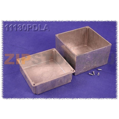 Корпус алюминиевый 125x125x107.3 мм, серый, 1 шт Hammond 11130PDLA 
