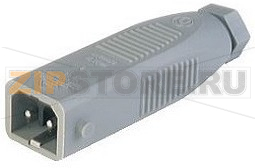Разъем прямоугольный 16 А, IP54, 2 контакта Hirschmann STAS 200 