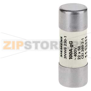 ЦИЛИНДРИЧЕСКАЯ ПЛАВКАЯ ВСТАВКА GG БЕЗ ИНДИКАТОРА 22Х58 ММ, 500В, 20А Siemens 3NW6207-1 