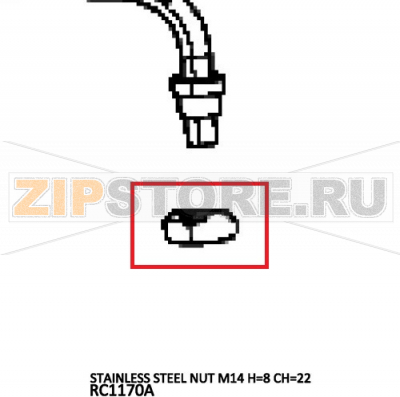 Stainless steel nut M14 H=8 CH=22 Unox XVC 105E Stainless steel nut M14 H=8 CH=22 Unox XVC 105EЗапчасть на деталировке под номером: 56Название запчасти на английском языке: Stainless steel nut M14 H=8 CH=22 Unox XVC 105E