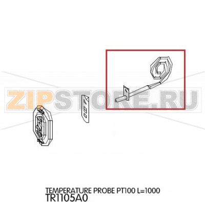 Temperature probe PT100 L=1000 Unox XBC 605  Temperature probe PT100 L=1000 Unox XBC 605Запчасть на деталировке под номером: 60Название запчасти на английском языке: Temperature probe PT100 L=1000 Unox XBC 605