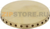 BURNER CAP PERFORATED BRASS POLISHED