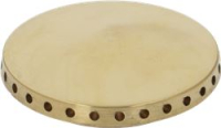 BURNER CAP PERFORATED BRASS POLISHED