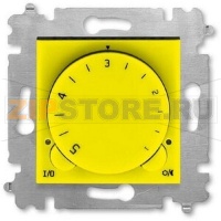 Терморегулятор с поворотной ручкой, жёлтый/дымчатый чёрный ABB 2CHH920003A6064