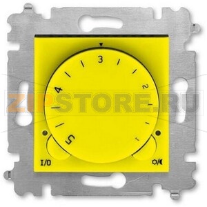 Терморегулятор с поворотной ручкой, жёлтый/дымчатый чёрный ABB 2CHH920003A6064 