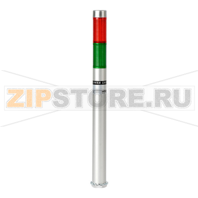 Колонна сигнальная c СИД модулем, светодиодная, алюминиевая, компактная, Ø: 25 мм, режим работы: постоянное/мигающее свечение Autonics PLDLF-201-RG 