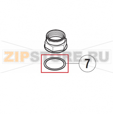 Gasket Hobart UXT-10A                                                                                   Gasket Hobart UXT-10AЗапчасть на сборочном чертеже под номером: 7Название запчасти на немецком языке языке: Gasket Hobart UXT-10A
