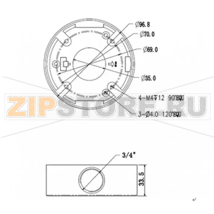 Коробка монтажная Dahua DH-PFA13A 