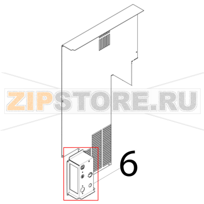 Water hook up panel Scotsman B 7040 Water hook up panel Scotsman B 7040Запчасть на деталировке под номером: 6