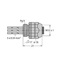 Фланец монтажный Turck FKDW4.54-0.5