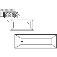 Рамка передняя для дисплея, LC, черная, 6 разрядов, пластиковая Strapubox AR 6 A