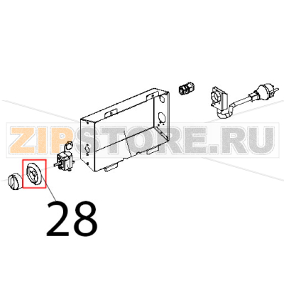 Ghiera per termostato 70 °C argento Unox XL 193 Ghiera per termostato 70 °C argento Unox XL 193Запчасть на деталировке под номером: 28