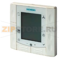 RDF600T - Комнатный термостата, утопленный монтаж в круглой монтажной коробке, для 2-/4-трубных фэнкойлов или оборудования DX, Инфракрасный пульт дистанционного управления, 7-дневный таймер, дисплей LCD с подсветкой Siemens RDF600