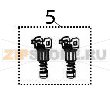 Toggle assemblies only (qty of 2) Zebra ZT600 Toggle assemblies only (qty of 2) Zebra ZT600Запчасть на деталировке под номером: 5