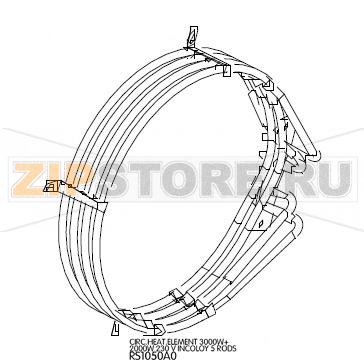 Circ.Heat.Element 3000W+2000W 230 V Incoloy 5 Rods Unox XV 303G Circ.Heat.Element 3000W+2000W 230 V Incoloy 5 Rods Unox XV 303GЗапчасть на деталировке под номером: 64Название запчасти на английском языке: Circ.Heat.Element 3000W+2000W 230 V Incoloy 5 Rods Unox XV 303G