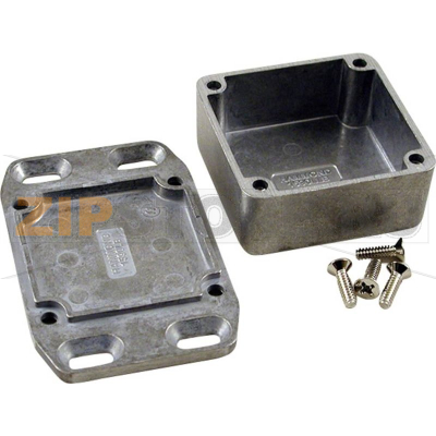 Корпус 50x50x25 мм, материал: алюминий, серый, 1 шт Hammond 1590LLBFL 
